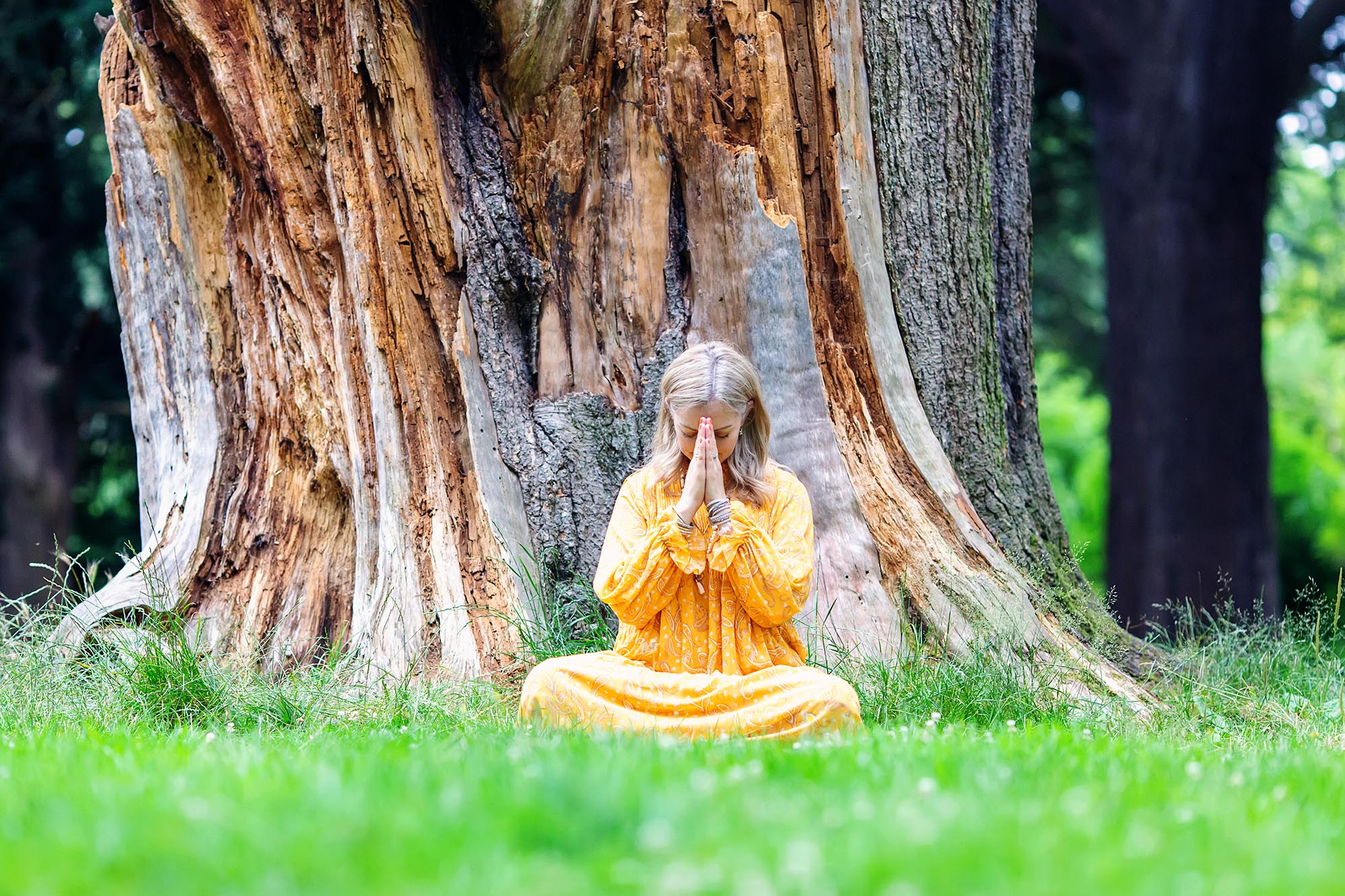health coach meditating captured by Spotlight Lane in Nottingham