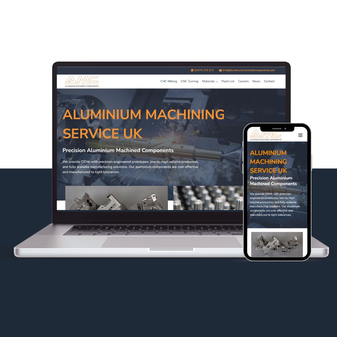 small business web design on laptop and mobile mockup by Spotlight Lane in Nottingham