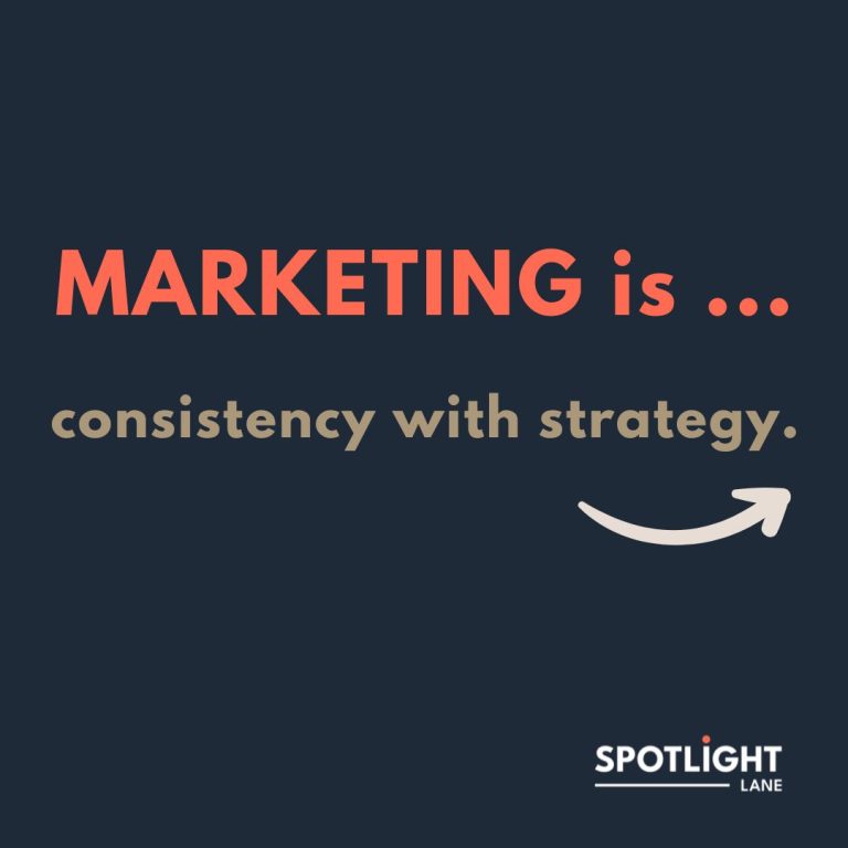 Why your marketing isn't working graphic created by Spotlight Lane in Nottingham