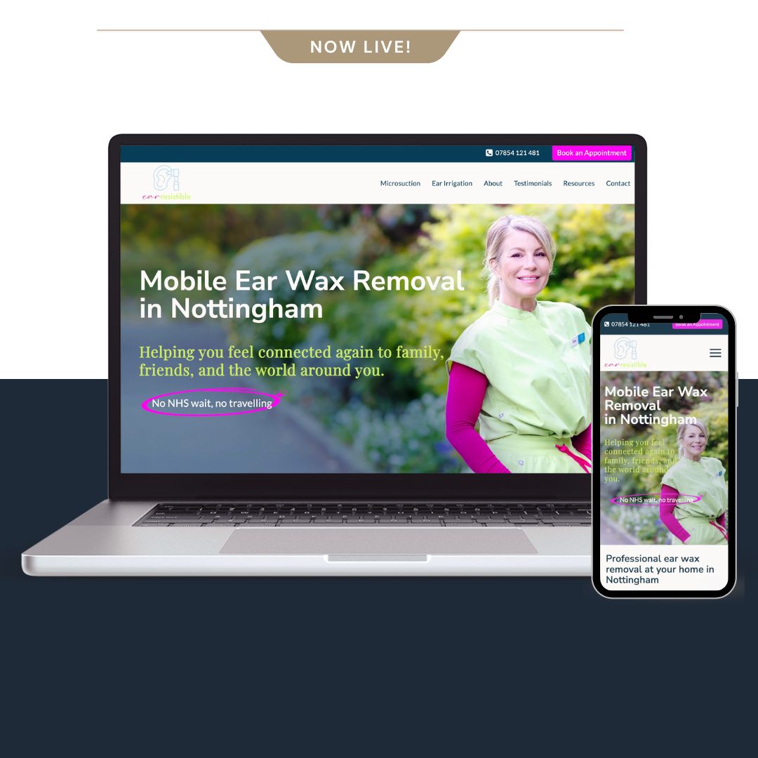 Web design mockup for healthcare company in Nottingham by Spotlight Lane