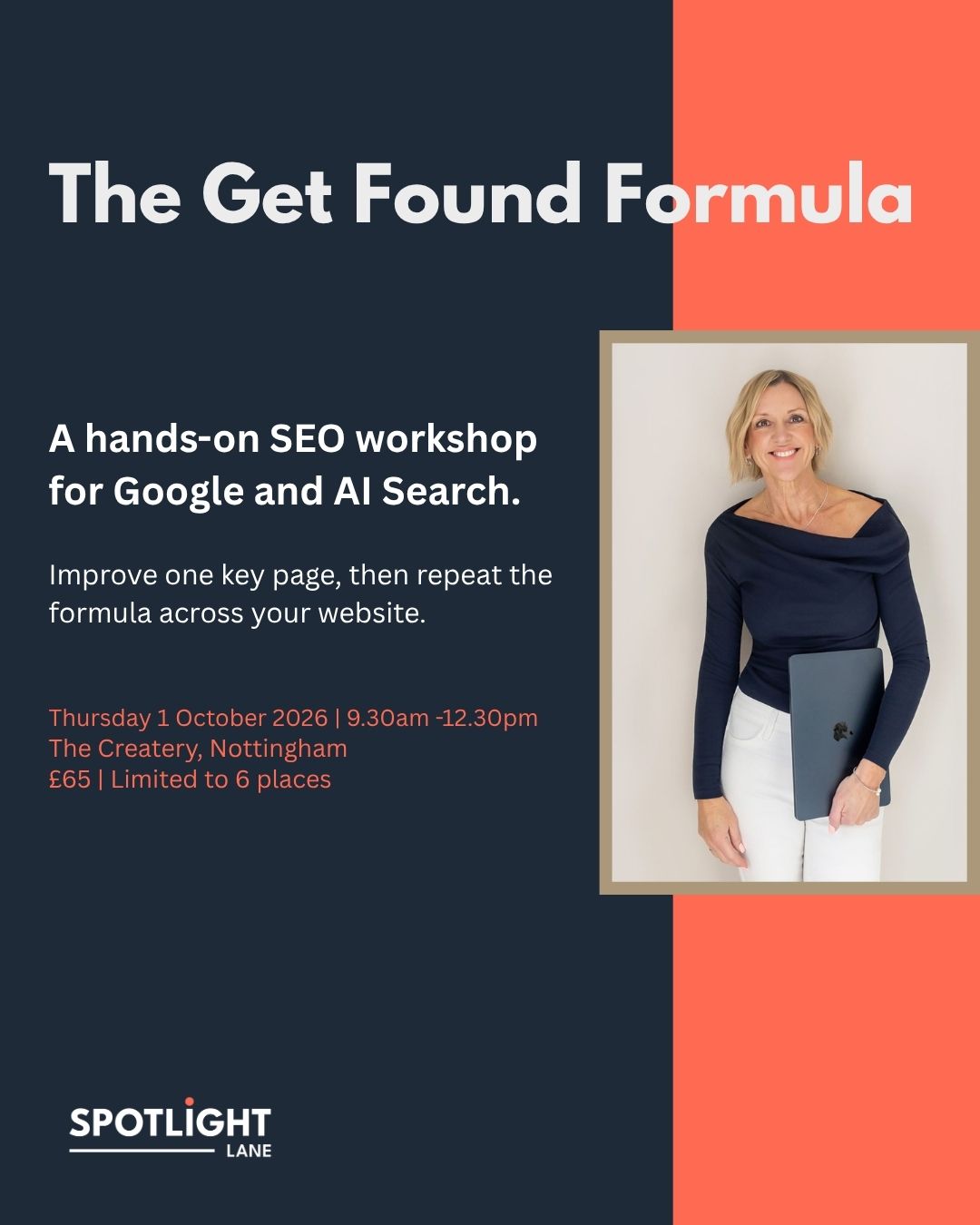 spotlight lane presents the Get Found Formula workshop in Nottingham